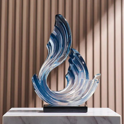Ethereal Flow glasornament med elegant design til moderne boligindretning