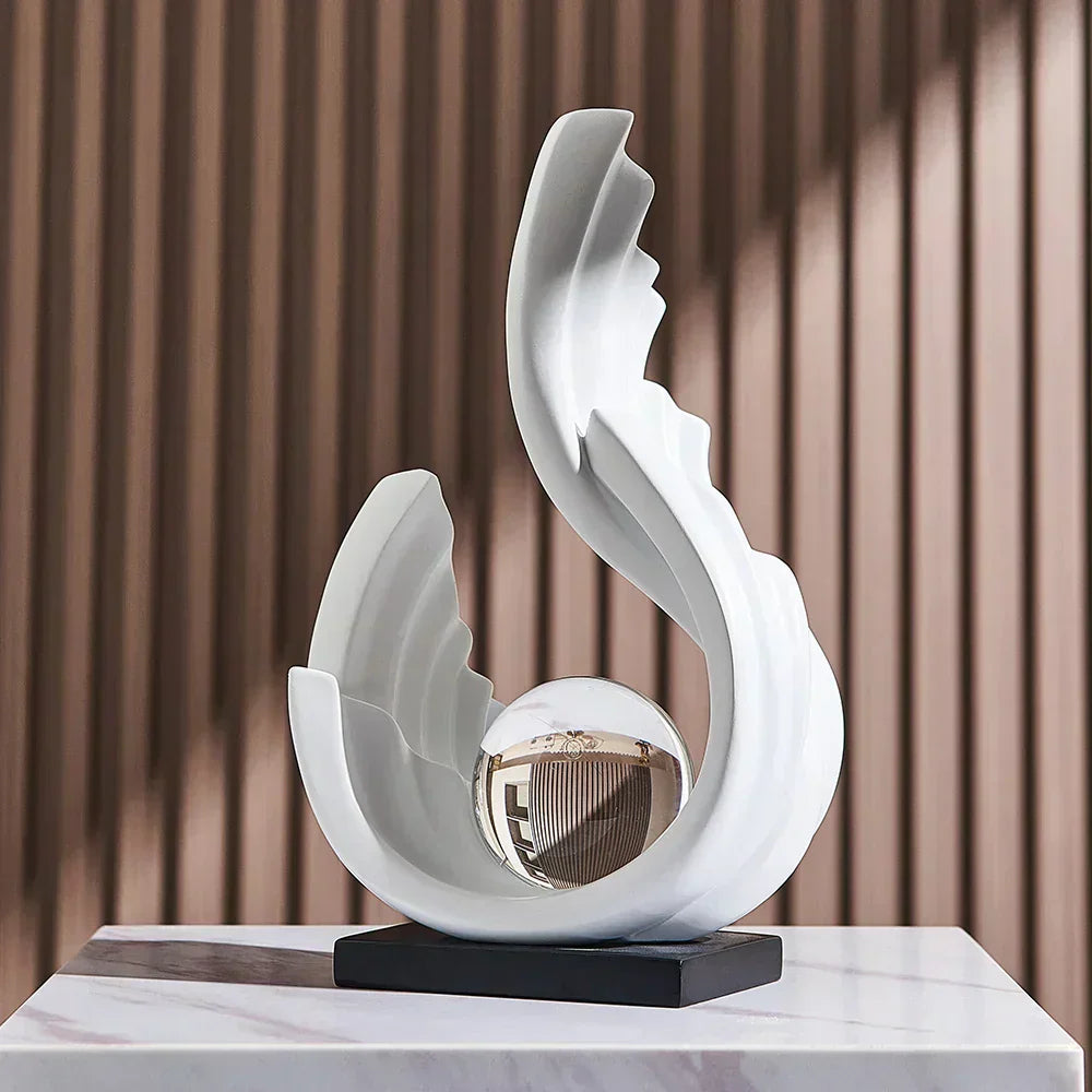 Ethereal Flow glasornament med elegant design til moderne boligindretning
