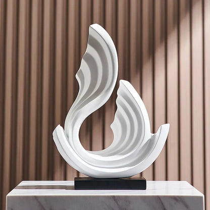 Ethereal Flow glasornament med elegant design til moderne boligindretning