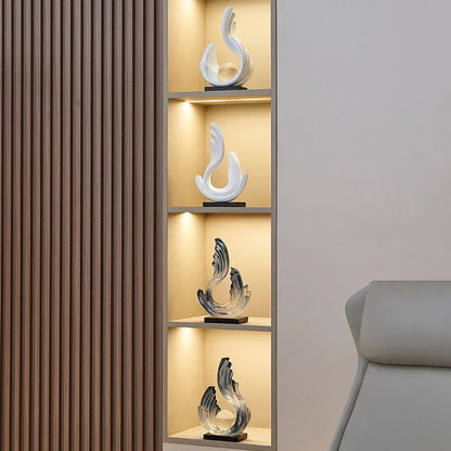 Ethereal Flow glasornament med elegant design til moderne boligindretning
