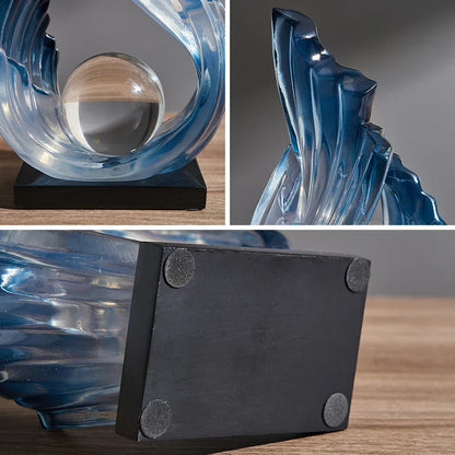 Ethereal Flow glasornament med elegant design til moderne boligindretning