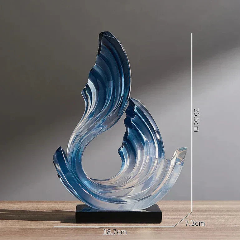 Ethereal Flow glasornament med elegant design til moderne boligindretning