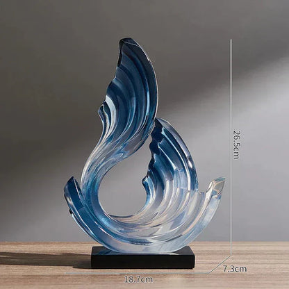 Ethereal Flow glasornament med elegant design til moderne boligindretning
