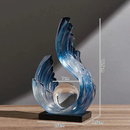 Ethereal Flow glasornament med elegant design til moderne boligindretning