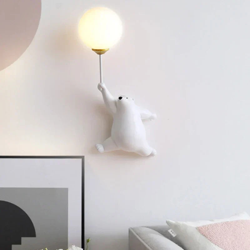 FairyGlow dziecięca lampa ścienna z kreskówkowymi motywami i 3D księżycowym światłem nocnym