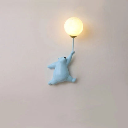 FairyGlow dziecięca lampa ścienna z kreskówkowymi motywami i 3D księżycowym światłem nocnym