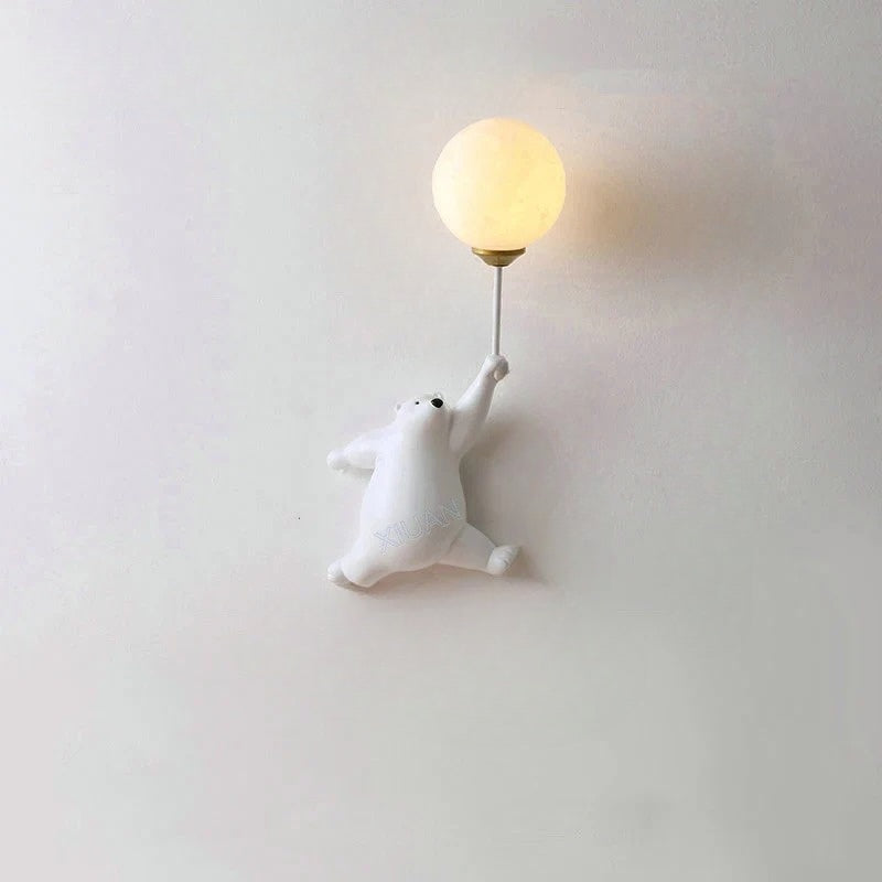 FairyGlow dziecięca lampa ścienna z kreskówkowymi motywami i 3D księżycowym światłem nocnym