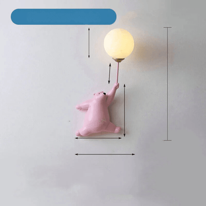 FairyGlow dziecięca lampa ścienna z kreskówkowymi motywami i 3D księżycowym światłem nocnym