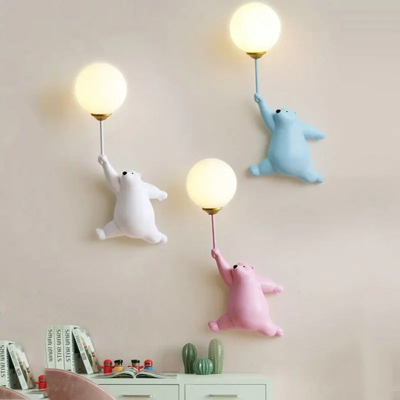 FairyGlow dziecięca lampa ścienna z kreskówkowymi motywami i 3D księżycowym światłem nocnym