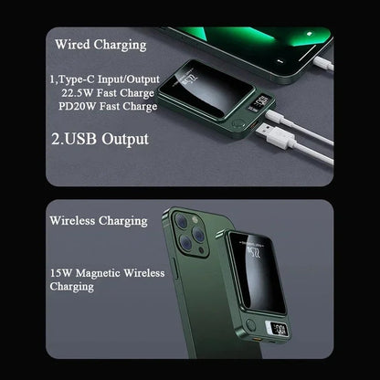 FasterCharge Pro magnetische draadloze powerbank 22,5W snel opladen draagbare MagSafe oplader