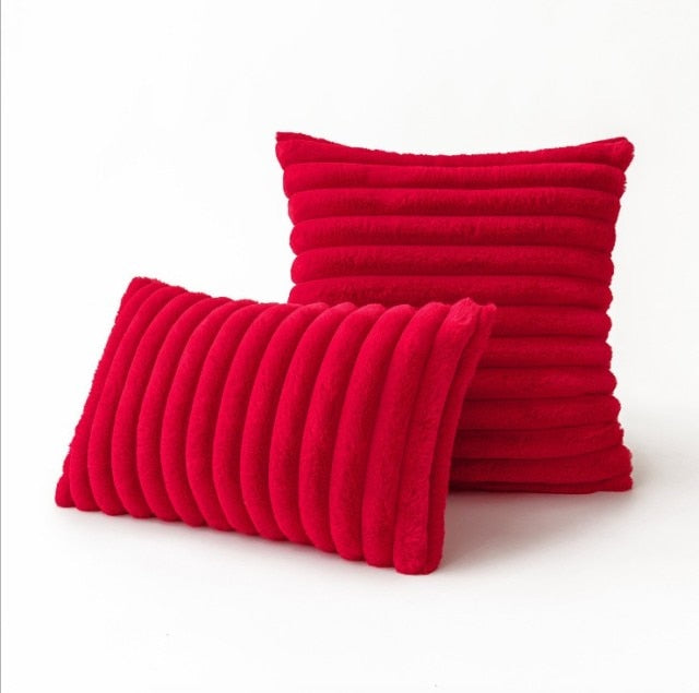 Faux Rabbit Fur Cushion Cover with Invisible Zip and Soft Textured Finish