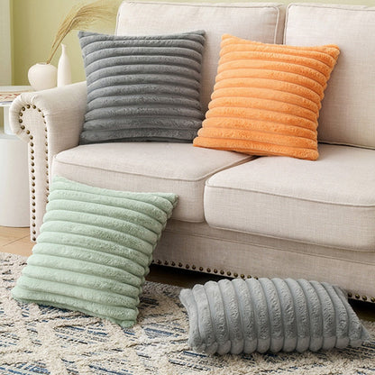 Faux Rabbit Fur Cushion Cover with Invisible Zip and Soft Textured Finish
