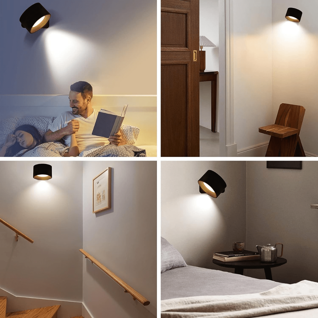 FlexiLamp Kabellose Wiederaufladbare 360 LED-Wandlampe