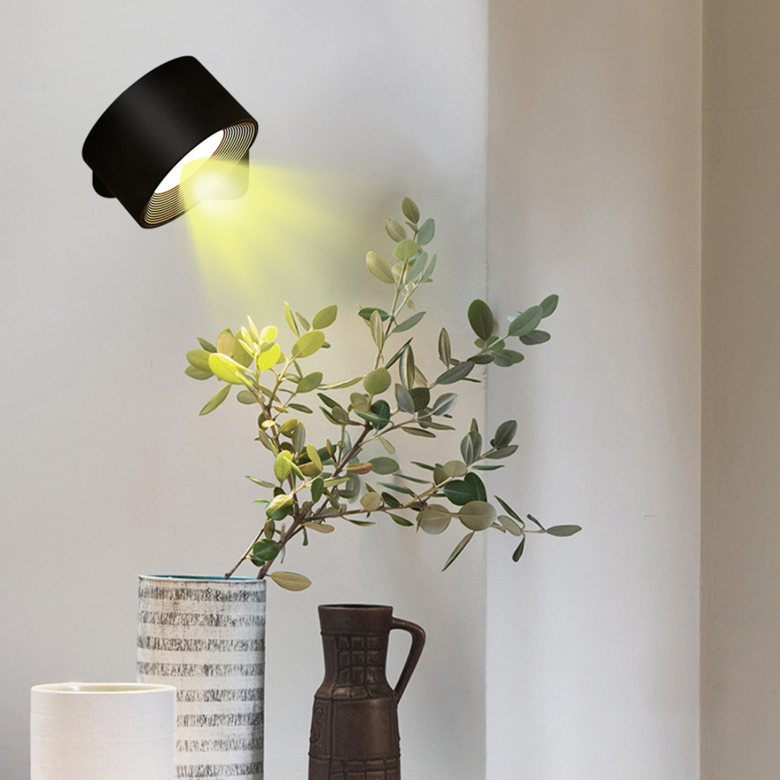 FlexiLamp Kabellose Wiederaufladbare 360 LED-Wandlampe