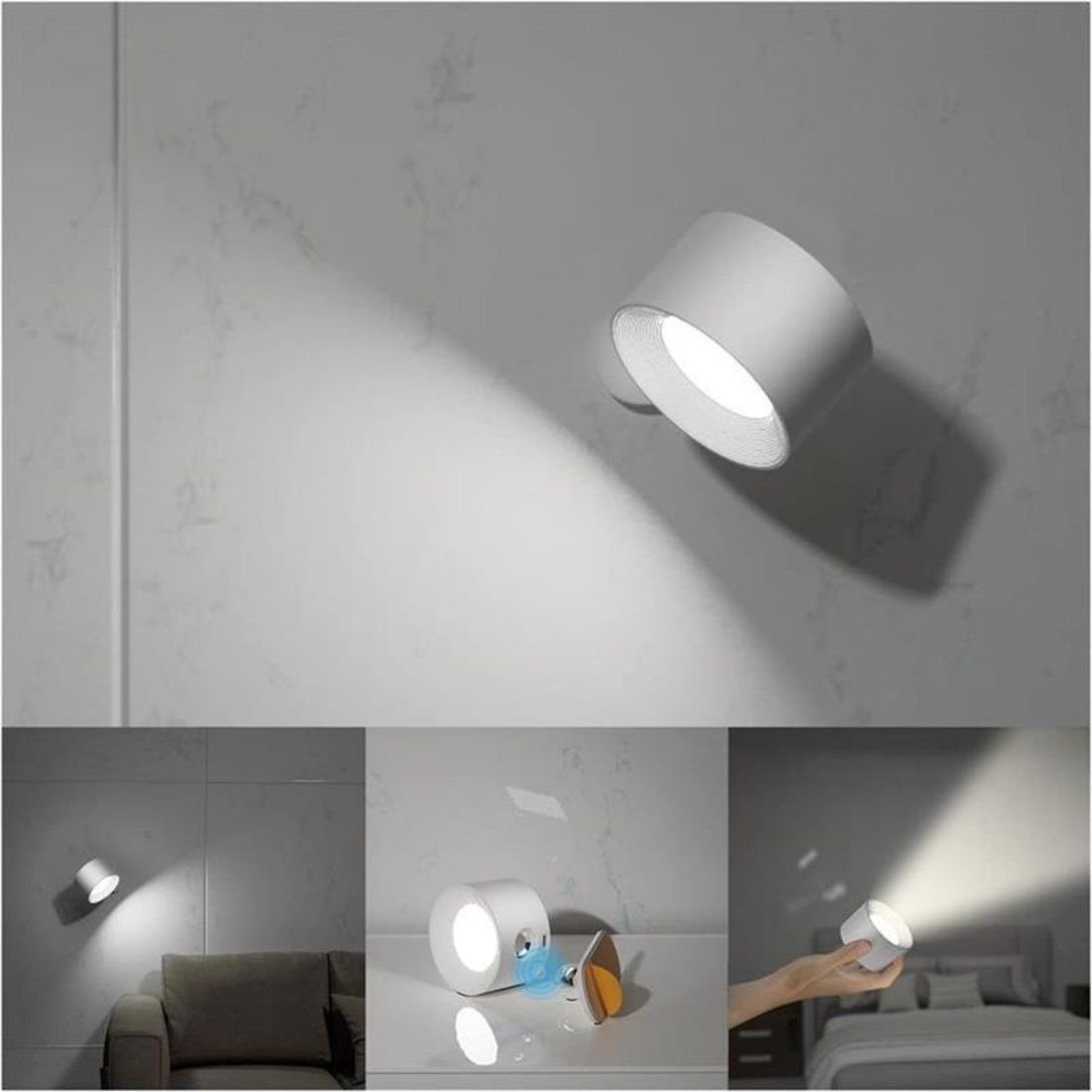 FlexiLamp Kabellose Wiederaufladbare 360 LED-Wandlampe