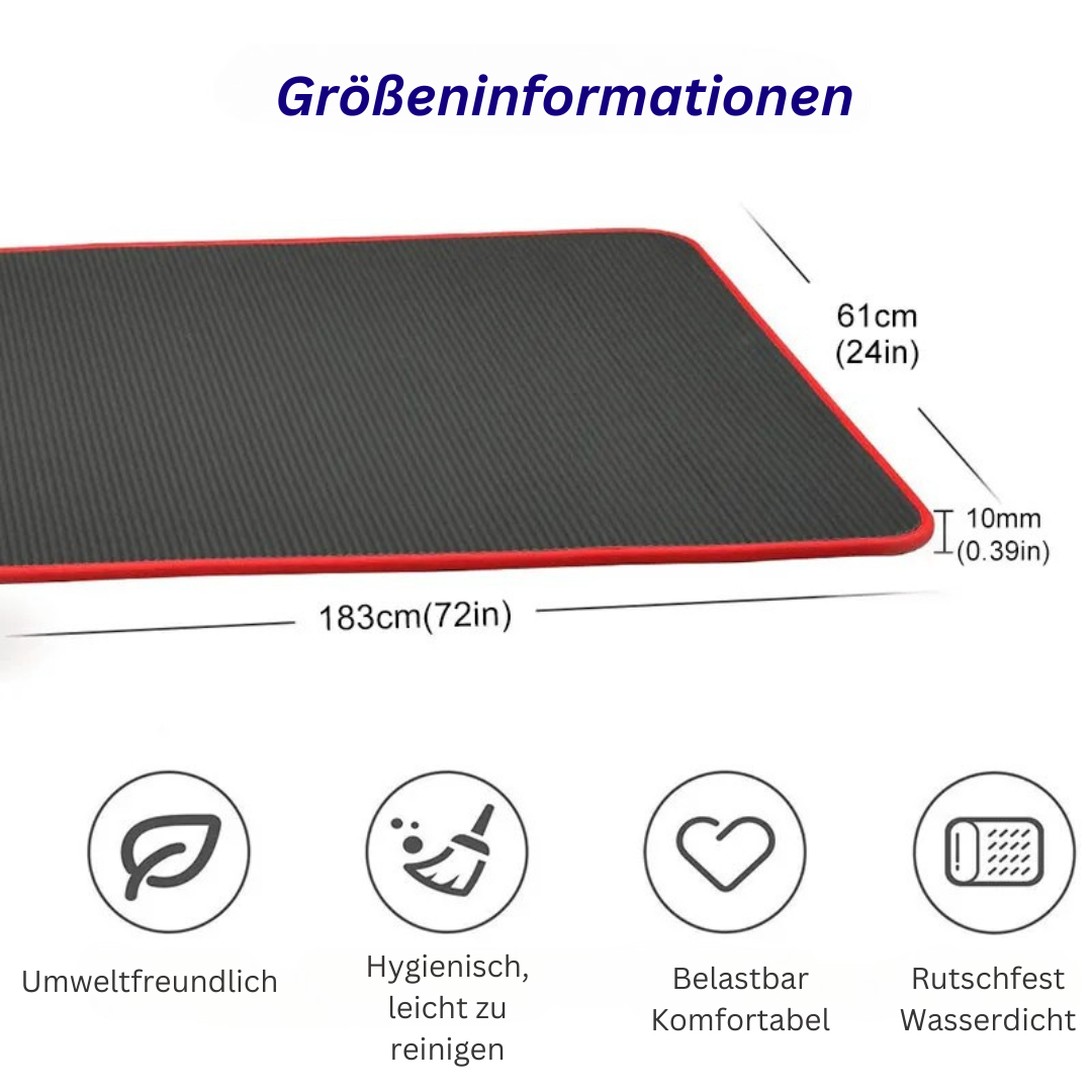 FlexiMat Extra Thick Non Slip Yoga Mat 10mm Exercise Fitness Mat
