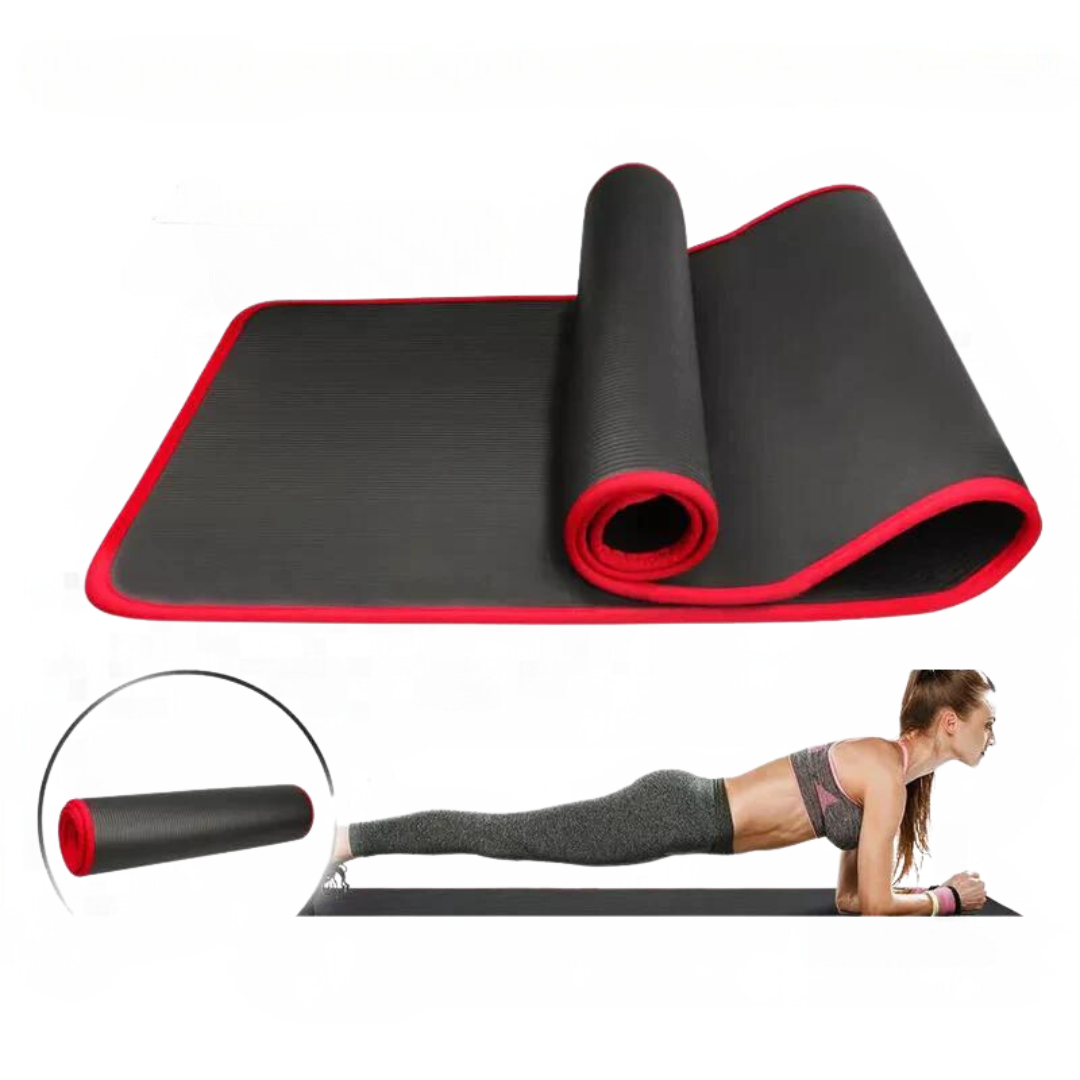 FlexiMat Extra Thick Non Slip Yoga Mat 10mm Exercise Fitness Mat