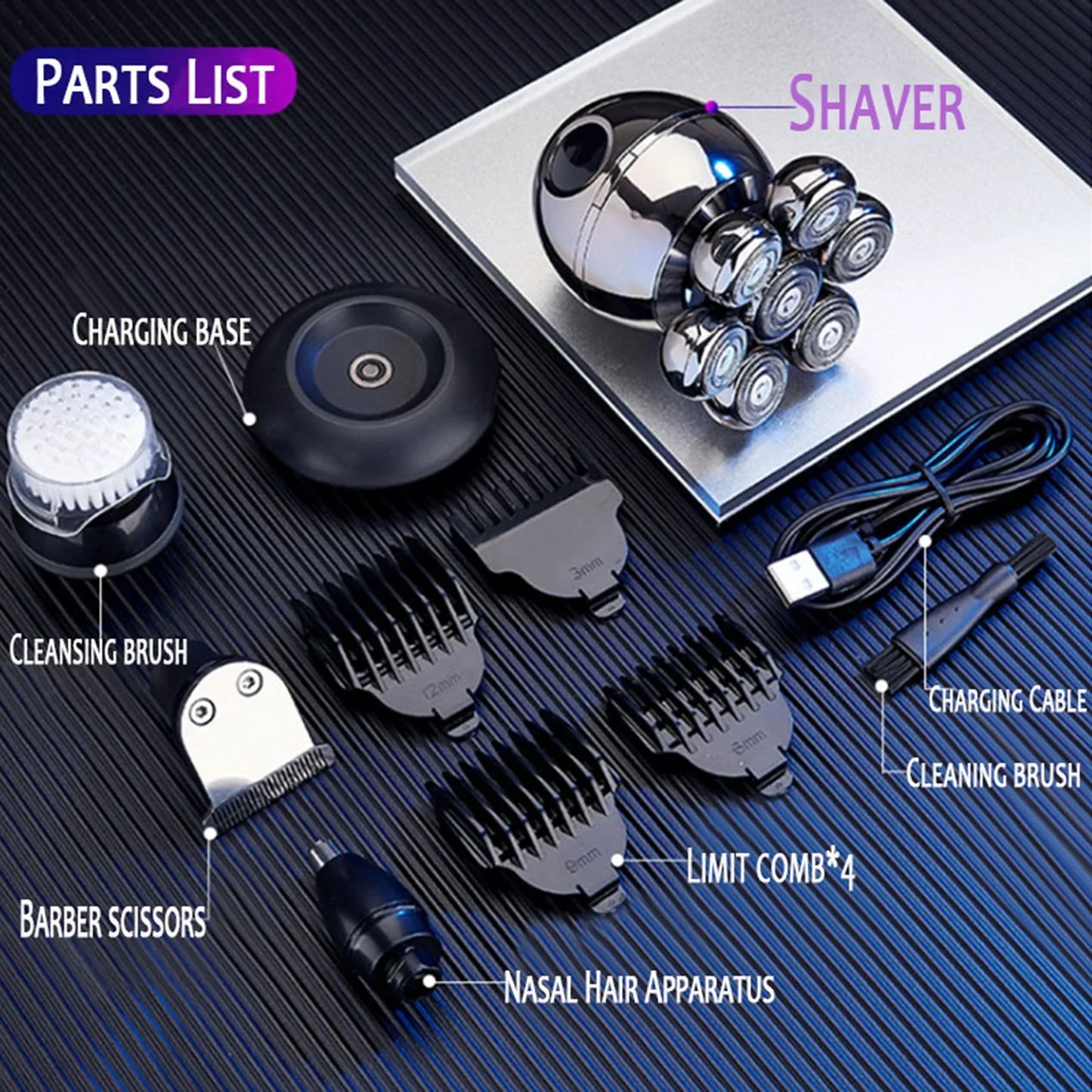 FlexiShave Pro 7D elektrische scheerapparaat voor glad en comfortabel scheren