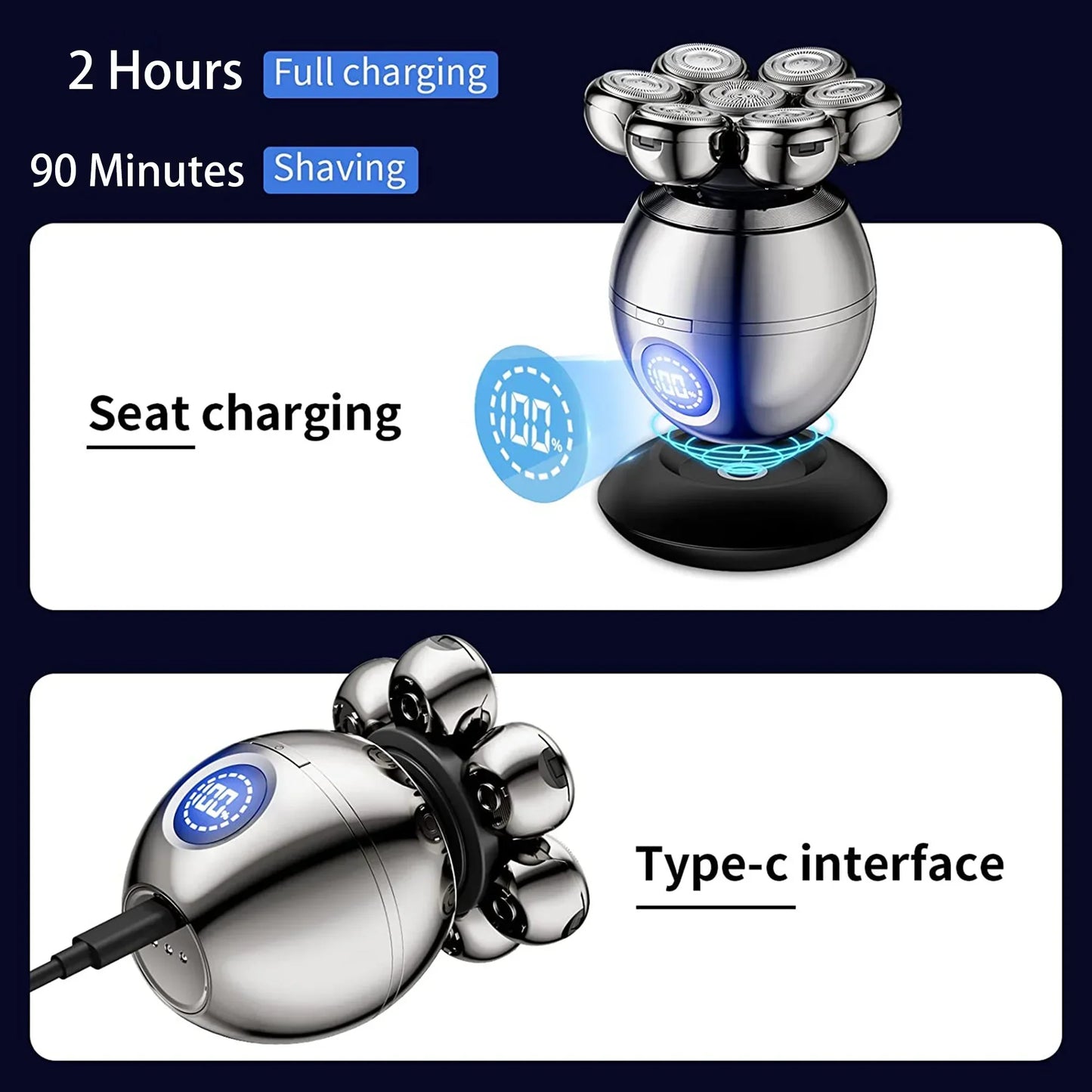 FlexiShave Pro 7D elektrische scheerapparaat voor glad en comfortabel scheren
