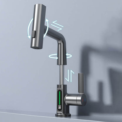 Flexible LED Faucet with Pull Out Spray and 360 Swivel for Kitchen and Bathroom