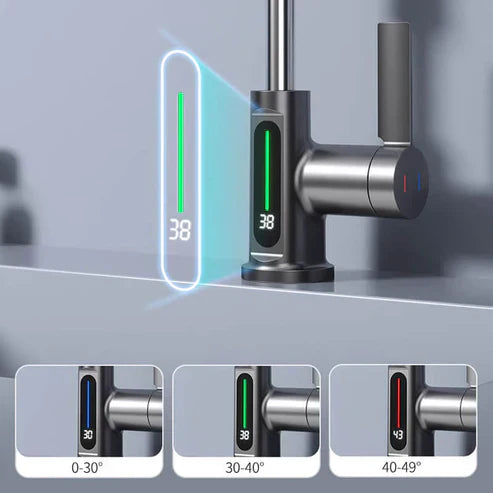 Flexible LED Faucet with Pull Out Spray and 360 Swivel for Kitchen and Bathroom