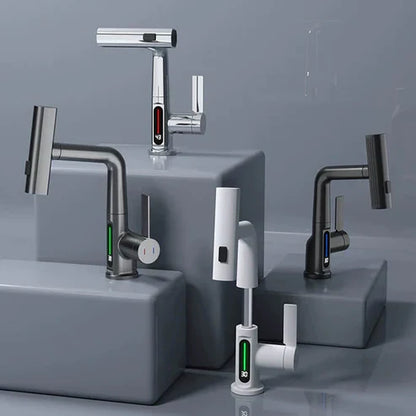 Flexible LED Faucet with Pull Out Spray and 360 Swivel for Kitchen and Bathroom