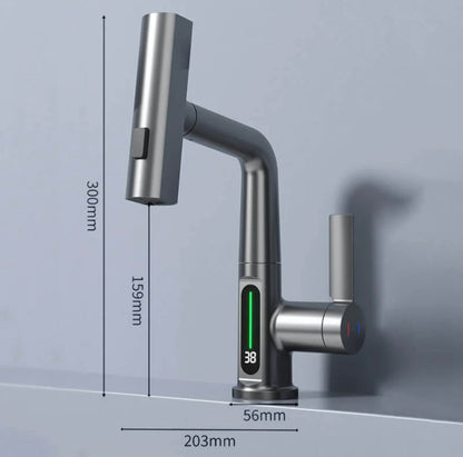 Flexible LED Faucet with Pull Out Spray and 360 Swivel for Kitchen and Bathroom