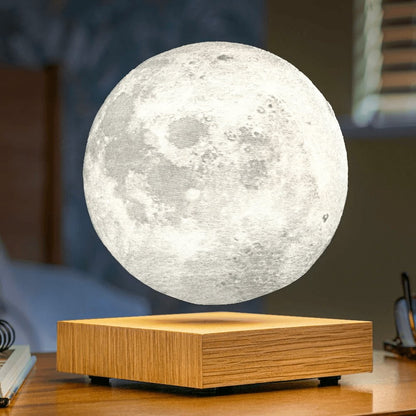 Floating Moon Lamp with Magnetic Levitation and Warm or Cool White Light