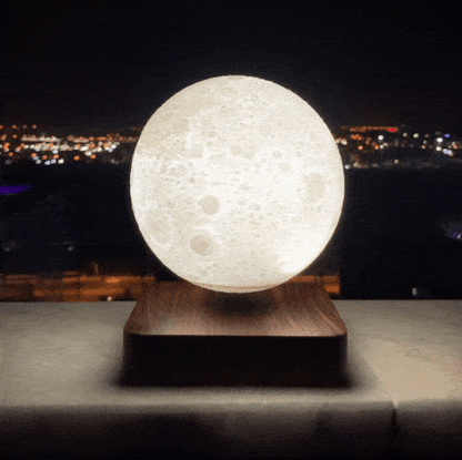 Floating Moon Lamp with Magnetic Levitation and Warm or Cool White Light