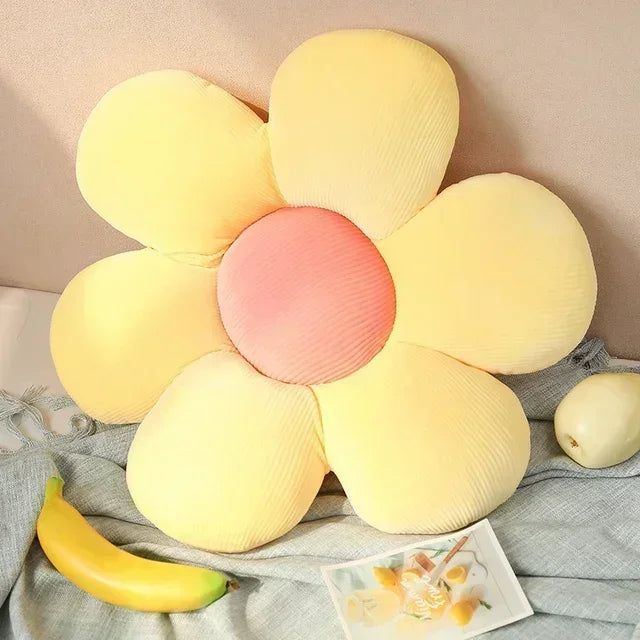 Polyester sierkussen in bloemvorm voor een stijlvol interieur