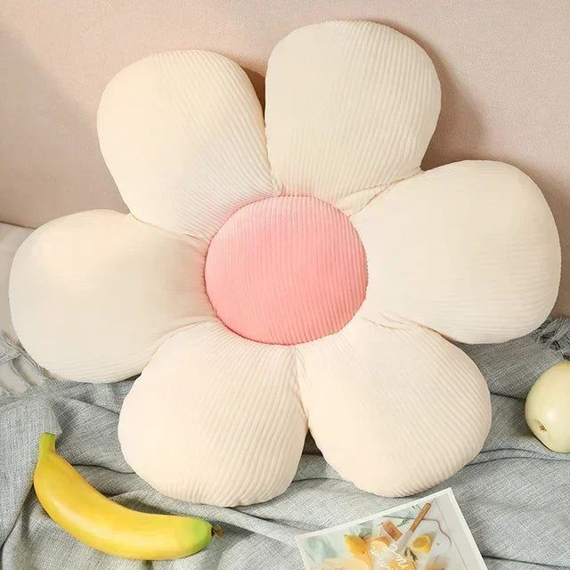 Polyester sierkussen in bloemvorm voor een stijlvol interieur