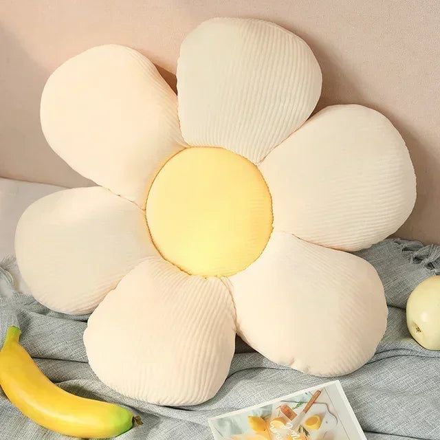 Polyester sierkussen in bloemvorm voor een stijlvol interieur