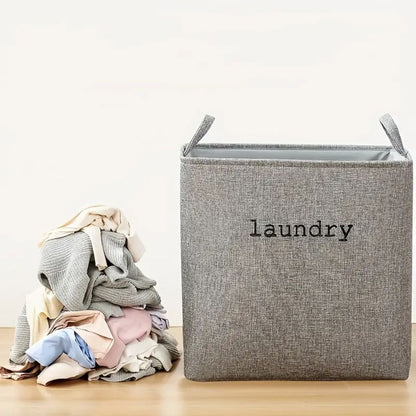 Opvouwbare wasmand met stevige handvatten en lichtgewicht microvezelmix