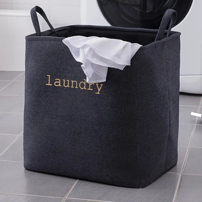 Opvouwbare wasmand met stevige handvatten en lichtgewicht microvezelmix