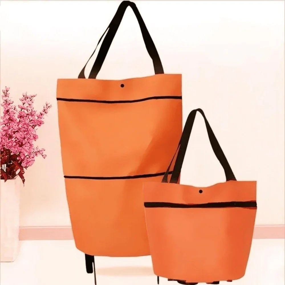 Faltbare Einkaufstrolley-Tasche mit Rollen für einfaches Tragen und Verstauen