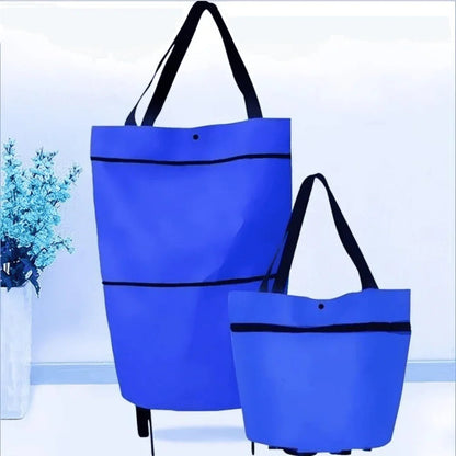 Faltbare Einkaufstrolley-Tasche mit Rollen für einfaches Tragen und Verstauen