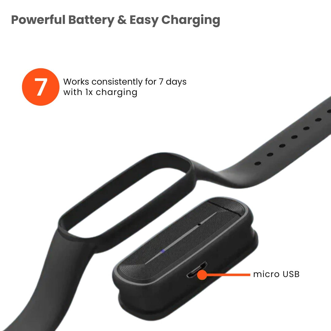 Ultrasonic Mosquito Wristband, Rechargeable Protection
