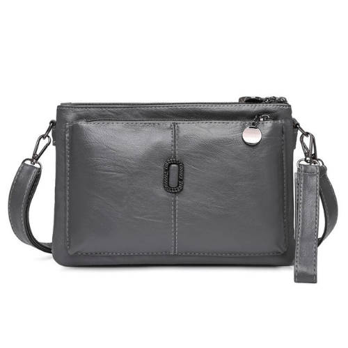 Fosh dames leren schoudertas – compacte elegante dagelijkse handtas