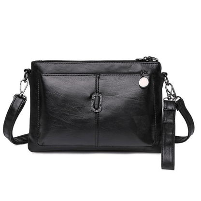 Fosh dames leren schoudertas – compacte elegante dagelijkse handtas
