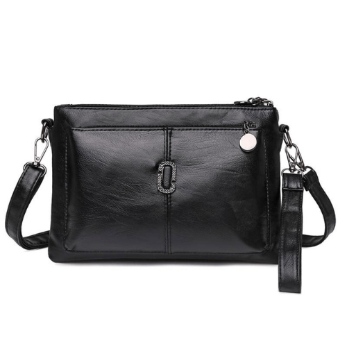Fosh Damen-Lederschultertasche – kompakte elegante Alltagshandtasche