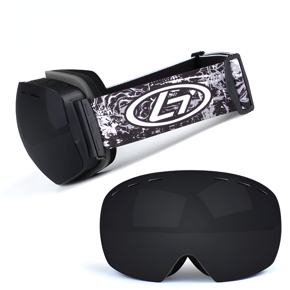 Frameless Ski Goggles OTG Interchangeable Lens Snowboard Eyewear