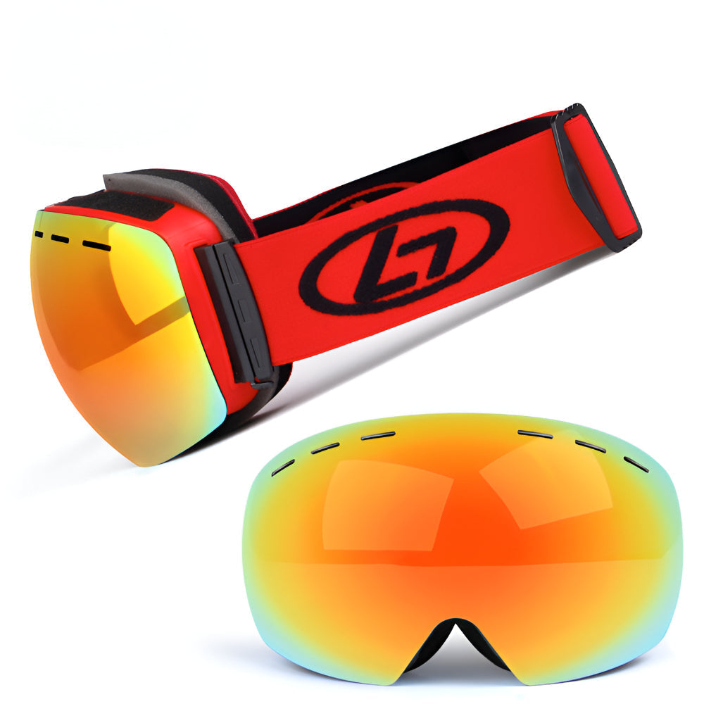 Frameless Ski Goggles OTG Interchangeable Lens Snowboard Eyewear
