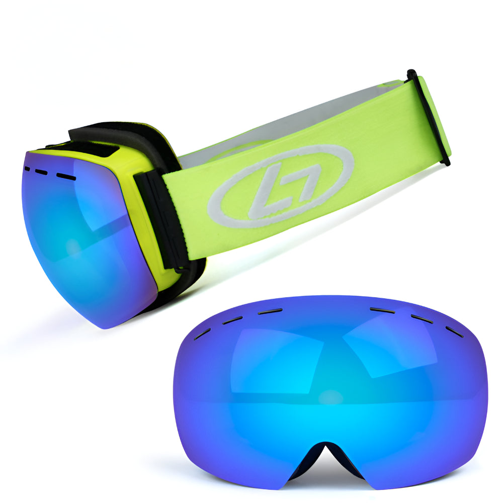 Frameless Ski Goggles OTG Interchangeable Lens Snowboard Eyewear