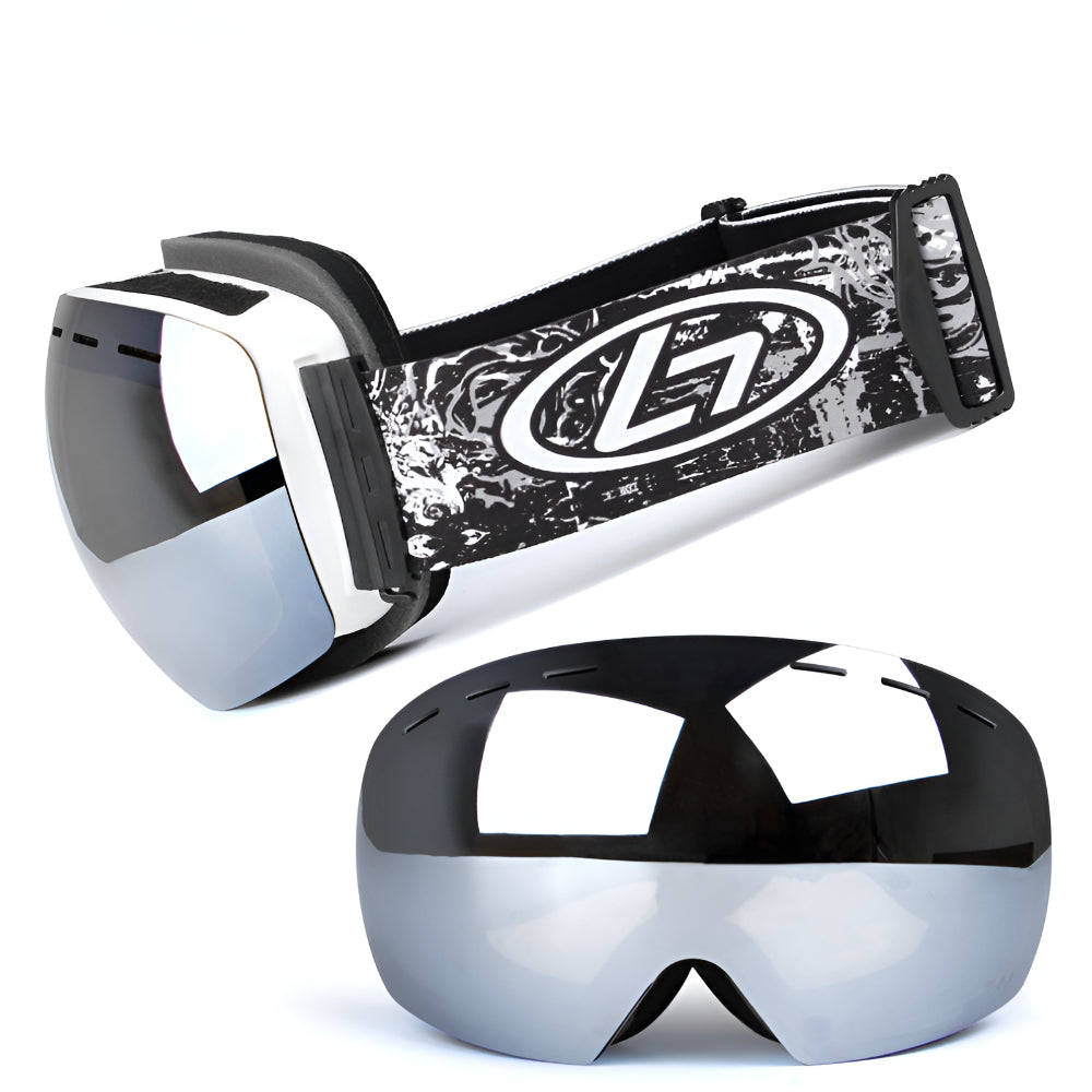 Frameless Ski Goggles OTG Interchangeable Lens Snowboard Eyewear