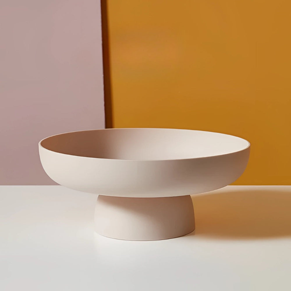 Owocowa elegancja Retro misa na owoce z motywem liści Ceramiczny wygląd