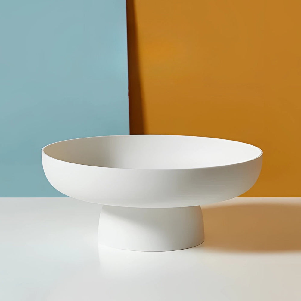 Owocowa elegancja Retro misa na owoce z motywem liści Ceramiczny wygląd