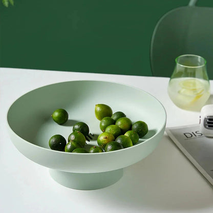 Owocowa elegancja Retro misa na owoce z motywem liści Ceramiczny wygląd