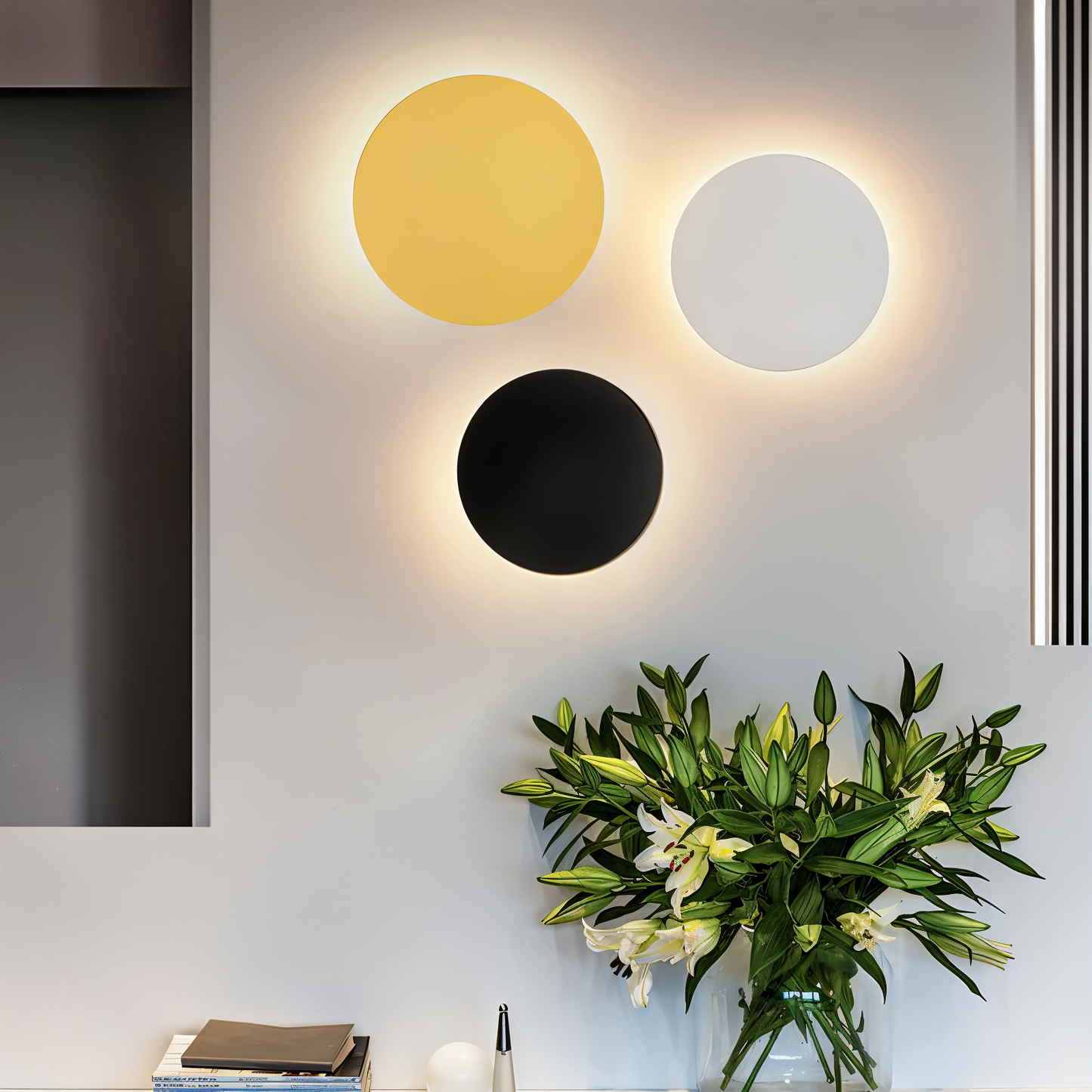 FullHalo Round LED Wall Light Modern Minimalist Ambient Lamp