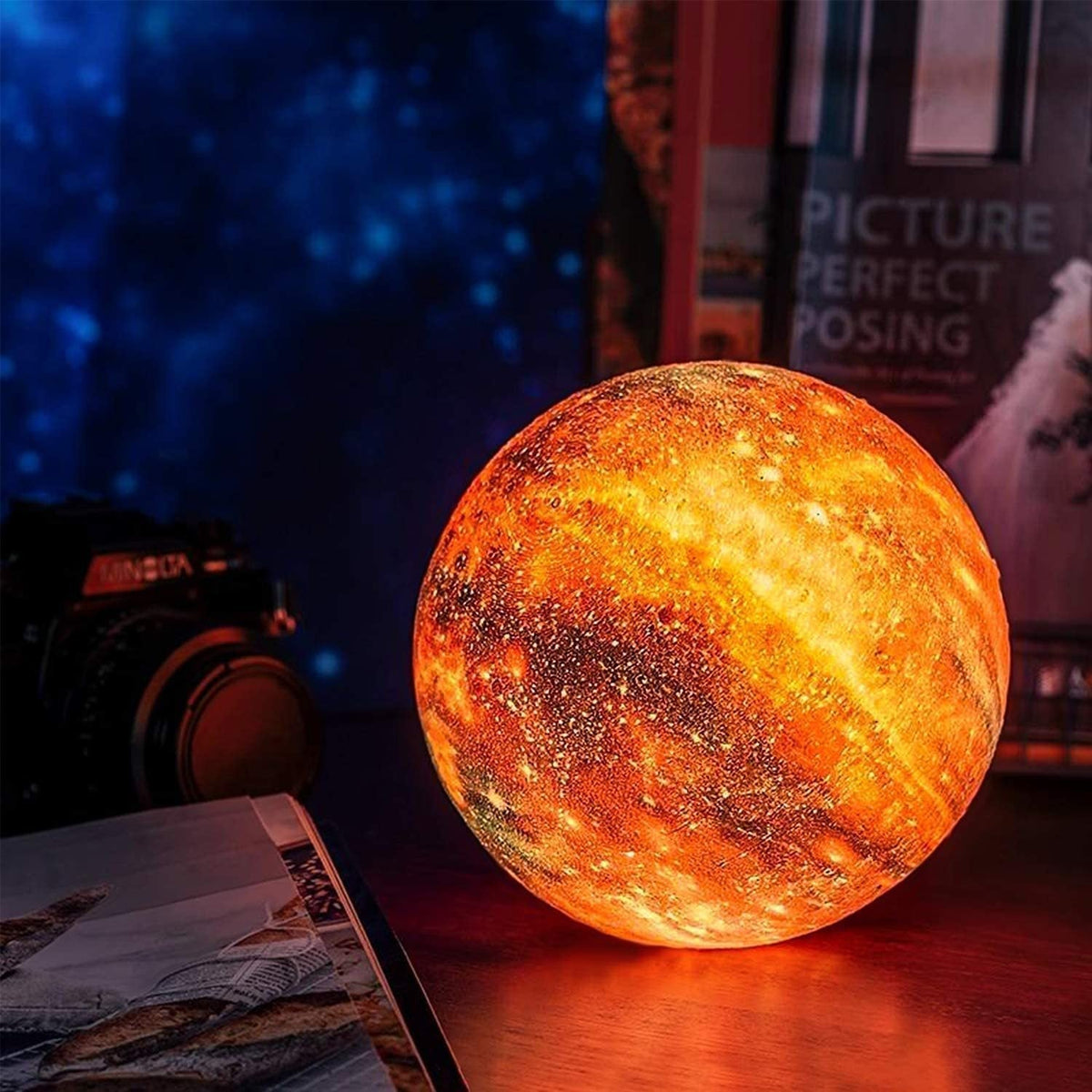 Galaxy-Tischlampe mit 16 Farben und wiederaufladbarem Akku
