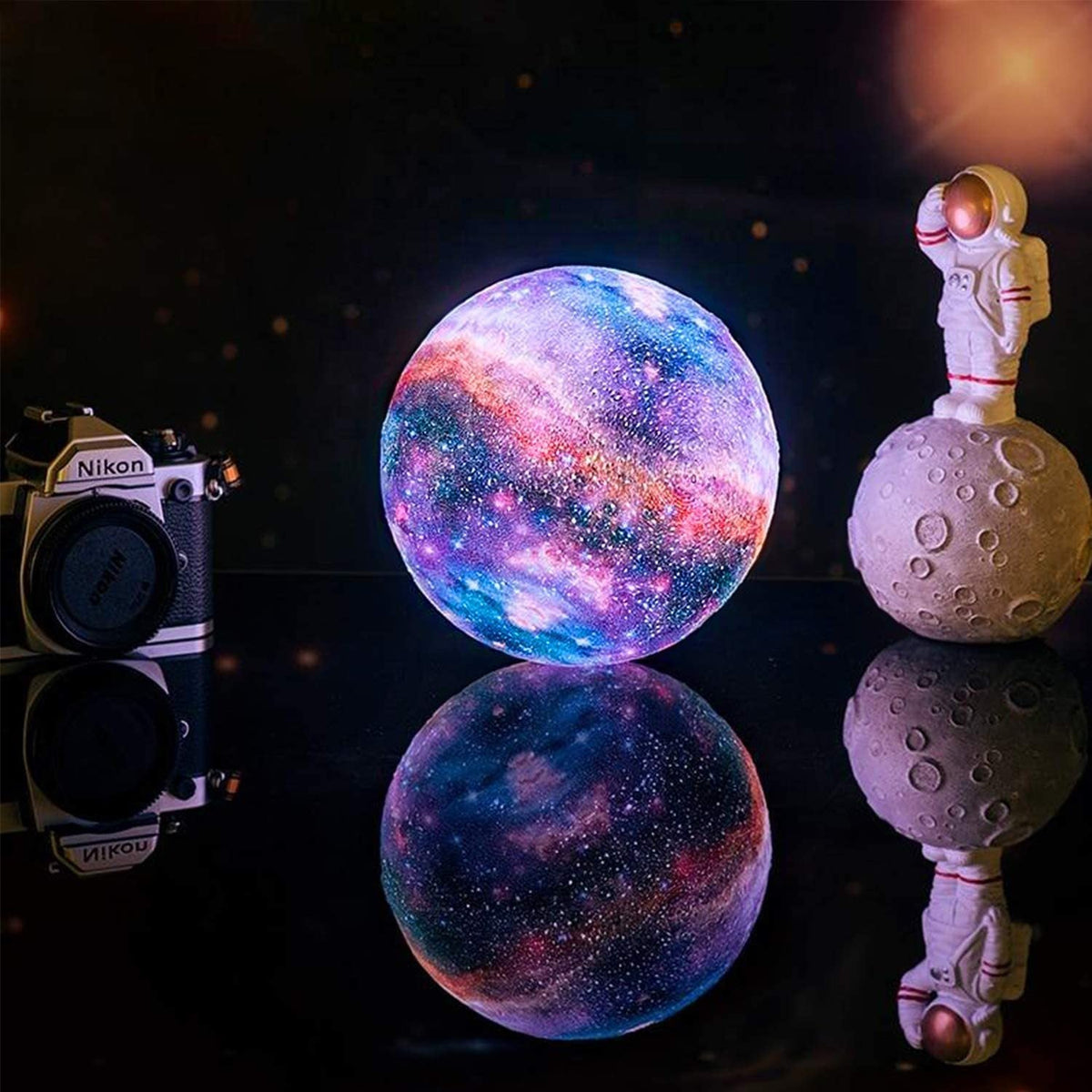 Galaxy-Tischlampe mit 16 Farben und wiederaufladbarem Akku